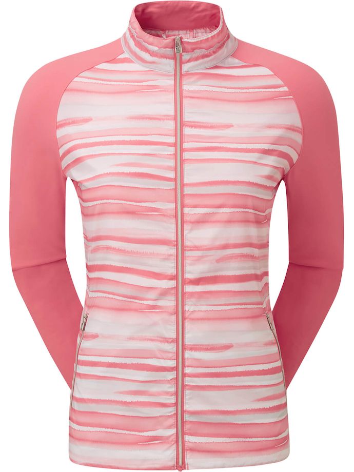 FootJoy Jacke Hybrid Watercolour, weiß/pink