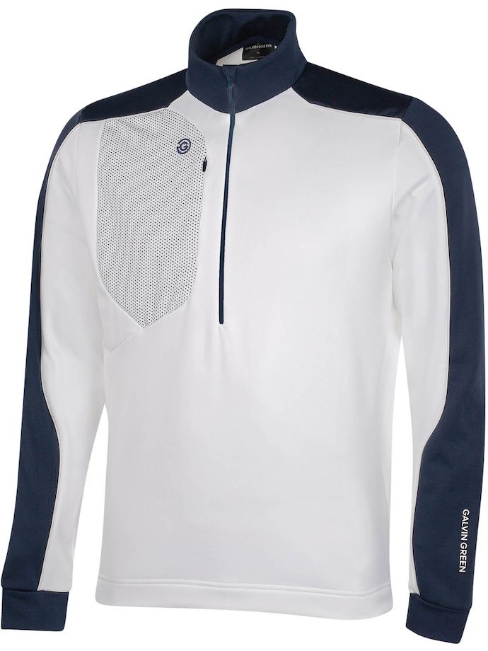 Galvin Green Layer Dave 1/2-Zip, weiß/navy