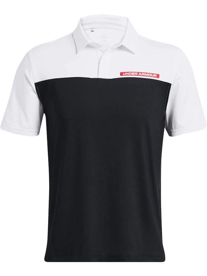 Under Armour Polo T2G Color Block, noir/blanc