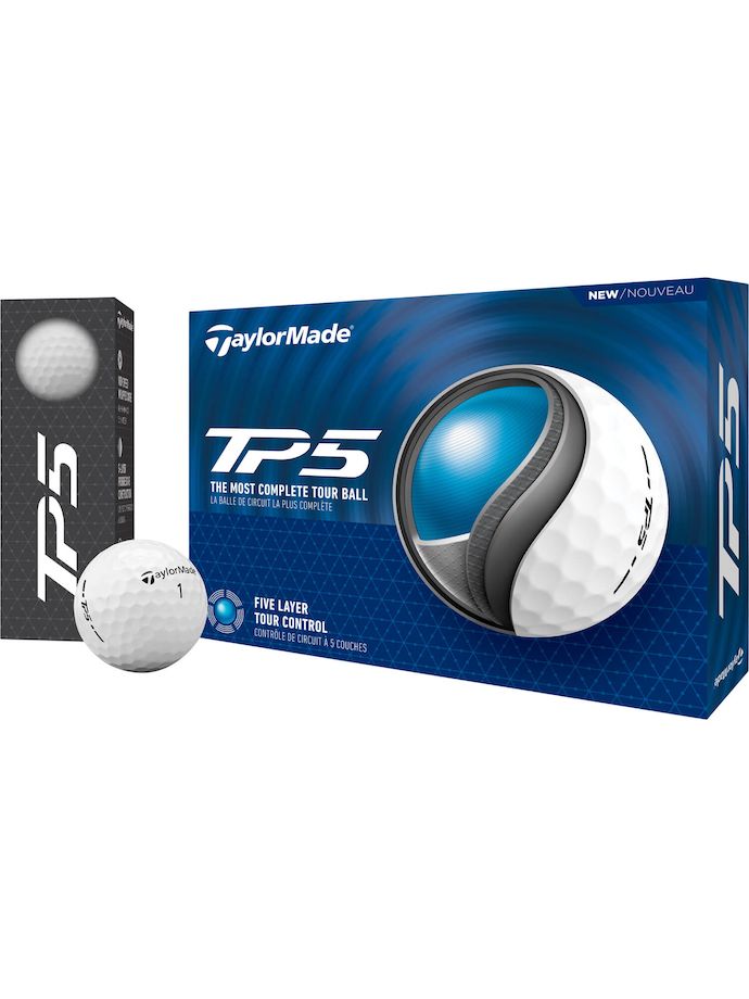 TaylorMade TP5 24 golfbollar - förpackning med 12 st, vit