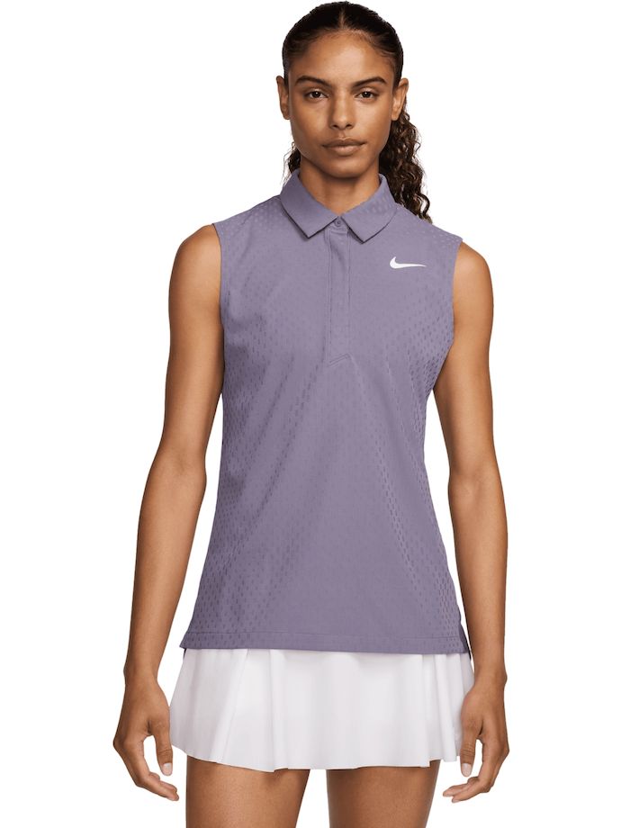 Nike Golf Polo DFADV Tour, senza maniche, viola