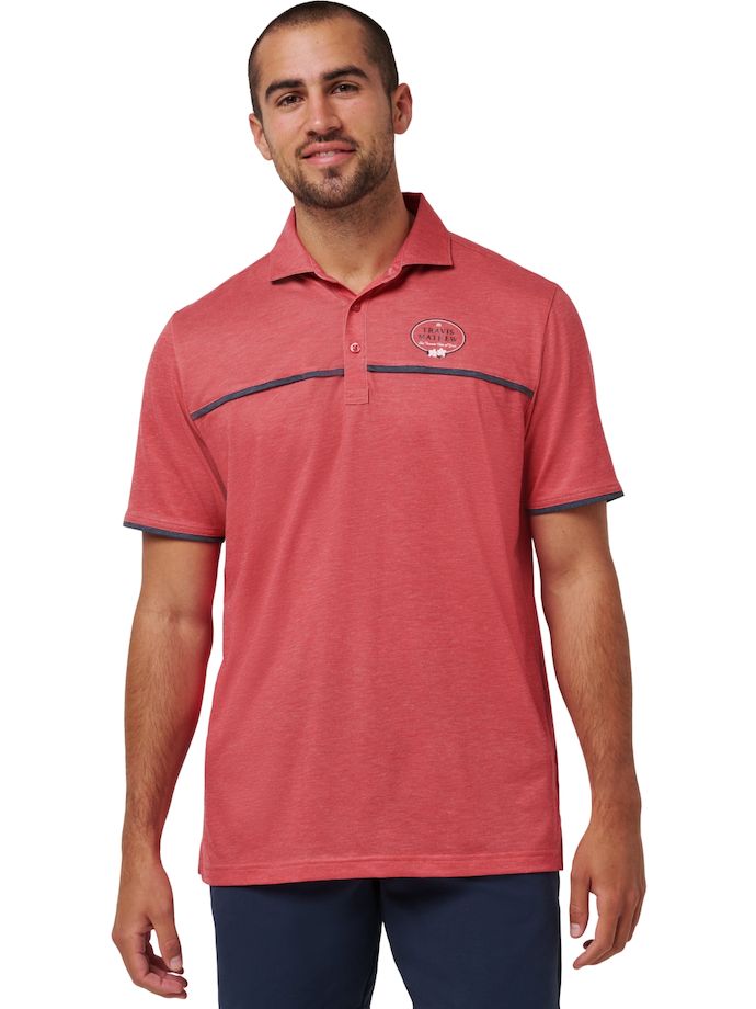 TRAVISMATHEW Polo Featherweight Ofty, czerwony