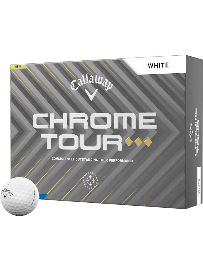 Callaway Palline da golf Chrome Tour TD bianche confezione da 12 pezzi , bianco