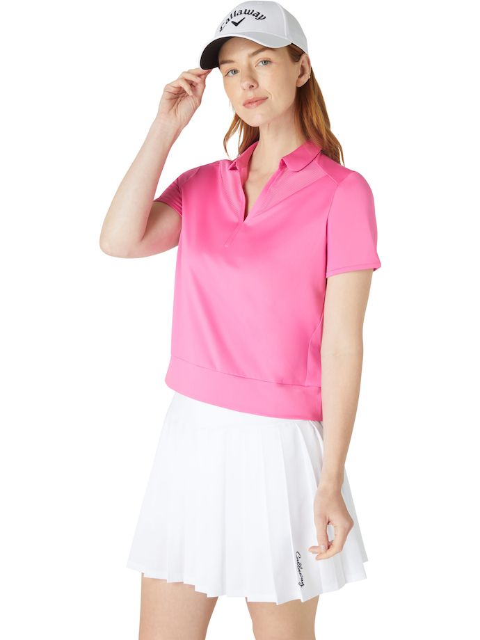 Callaway Polo Cintura Largo Detalle Malla, rosa