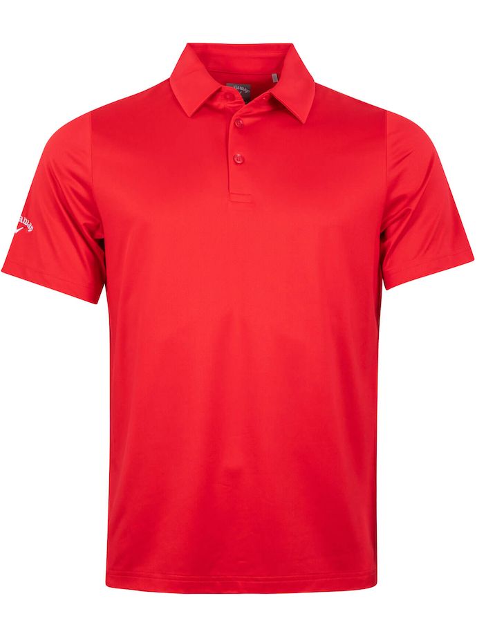 Callaway Poloshirt Swing Tech Solid, kurzarm, rot