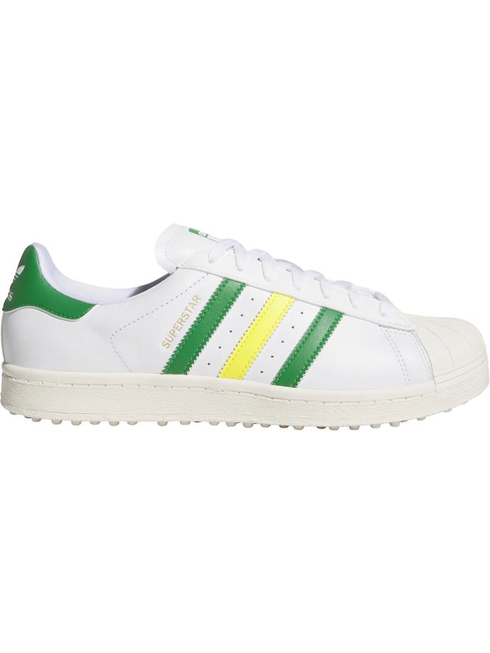 adidas Originals Zapatos de golf Superstar, weiss_gruen_gelb