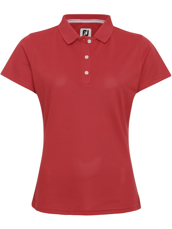 FootJoy Poloshirt Pique Performance, kurzarm, rosso