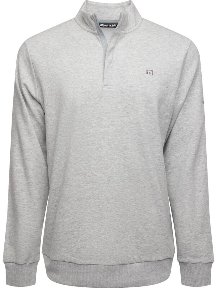 TRAVISMATHEW Layer Cloud Quarter Zip 2.0, gris claro