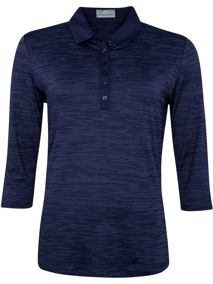 Callaway Polo Space Dye, 3/4 Arm, navy