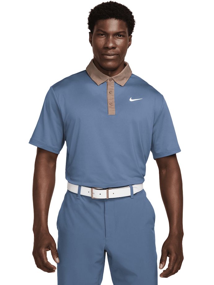 Nike Golf Polo Dri-Fit Tour Contrast, blau_braun