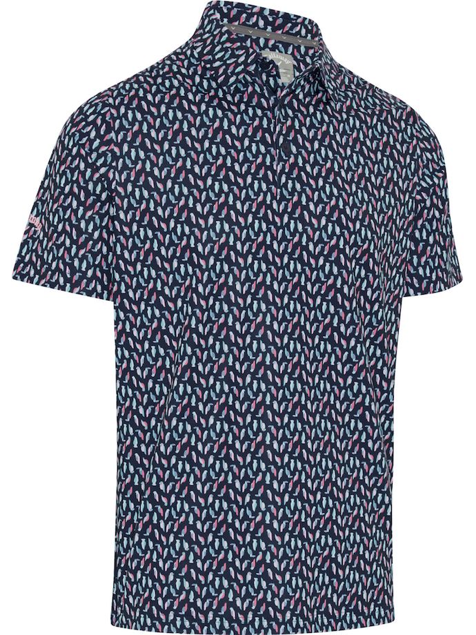 Callaway Polo All over Birdie Print, azul marino