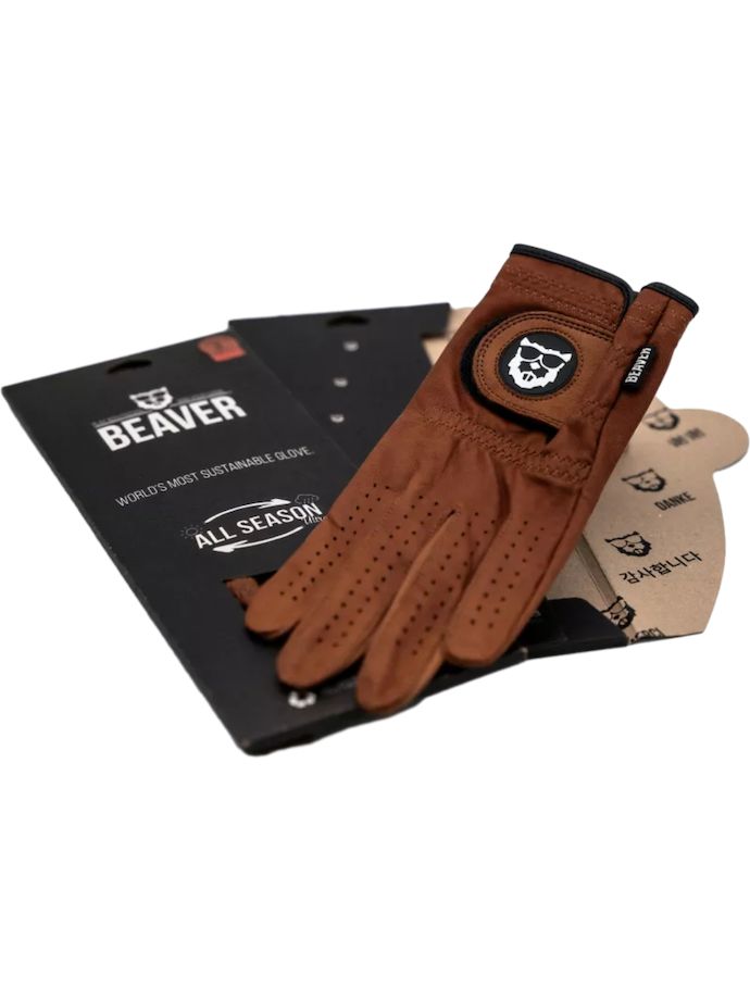 Beaver Golf Handschuh All Weather, braun