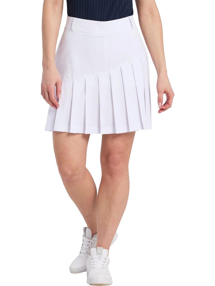 Cross Skort Solid Pleat, biały