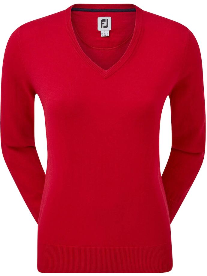 FootJoy Sweater Wool Blend V-Neck, red