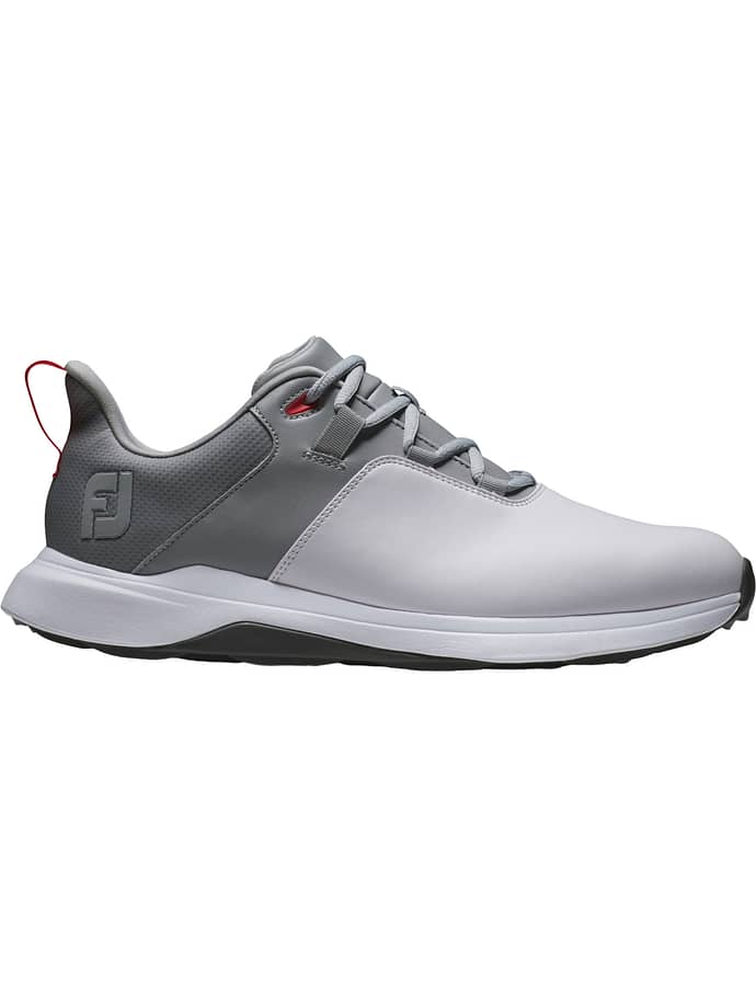 FootJoy Chaussures de golf Prolite BOA, blanc/gris/rouge