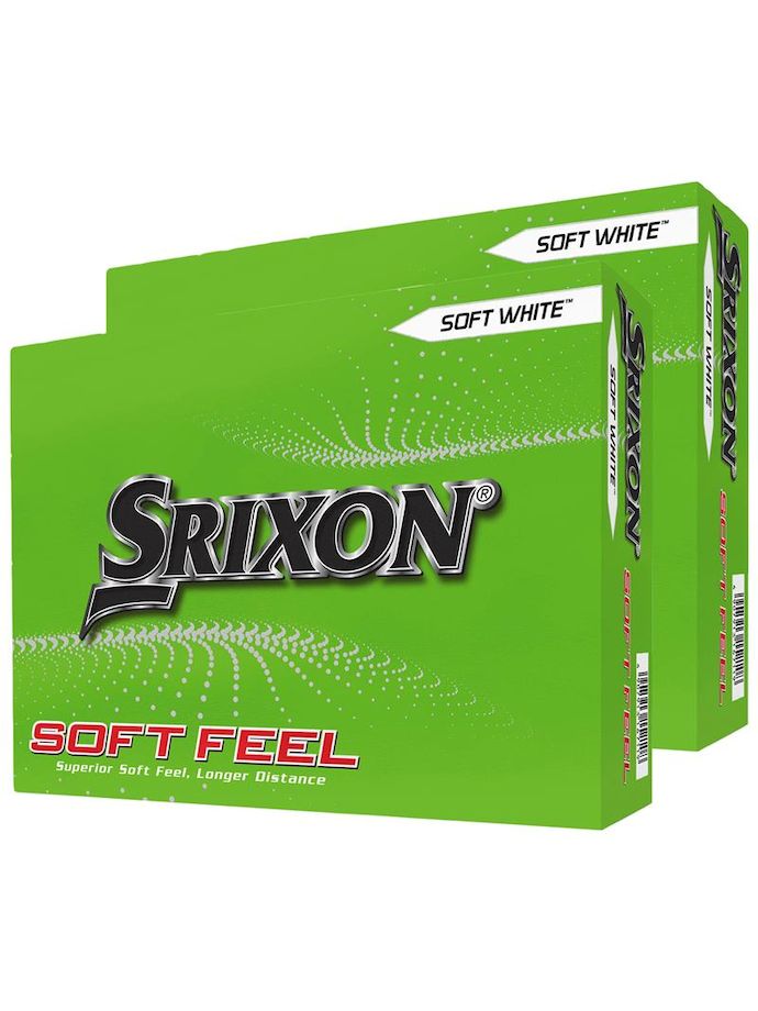 Srixon Soft Feel golfballen voor heren - pak van 12, wit