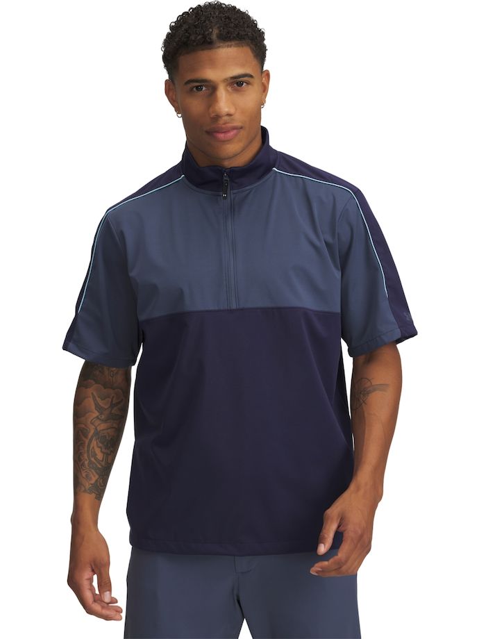 Under Armour Felpa a vento Hr Driver HZ, ,manica corta, blu scuro/grigio scuro