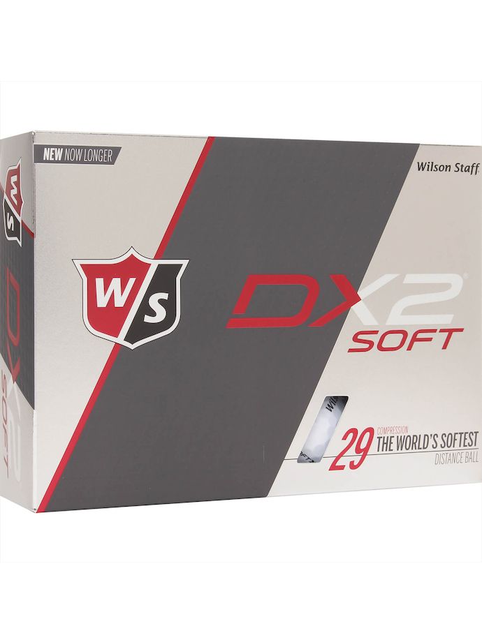 Wilson Staff DX2 Soft golfbollar - förpackning med 12 st, vit