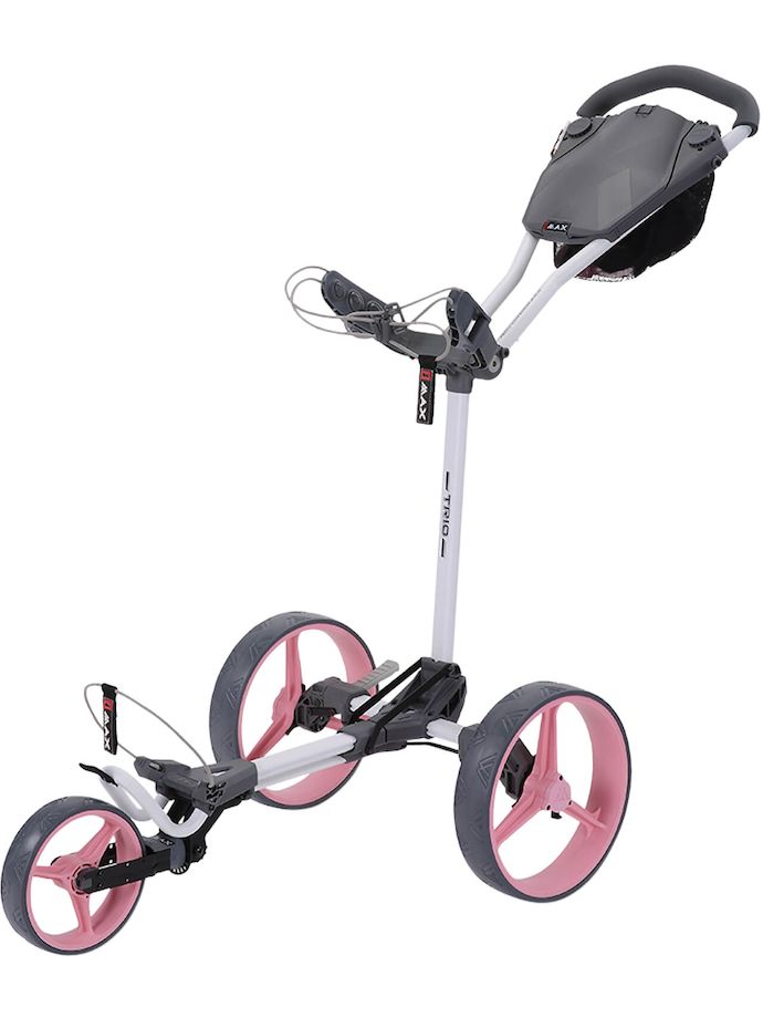 BIG MAX Blade Trio golf trolley, white/pink