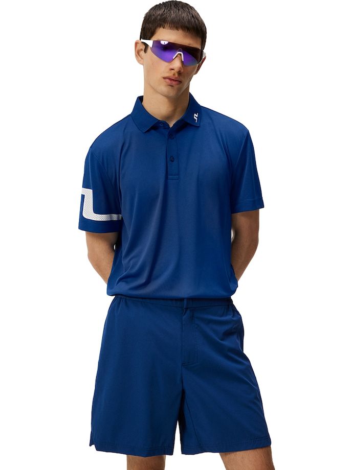 J. LINDEBERG Polo Heath Regular, bleu foncé