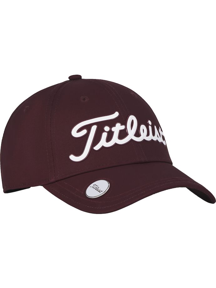 Titleist Cap Players Performance Ball Marker, czerwone wino/biały