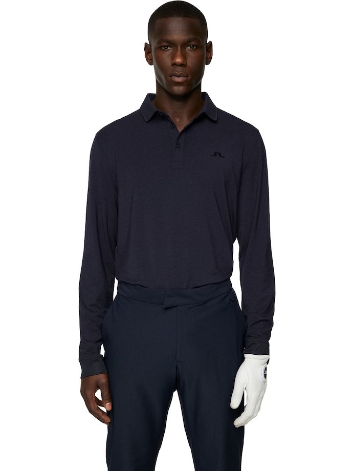 J. LINDEBERG Polo Florian Longsleeve, marine