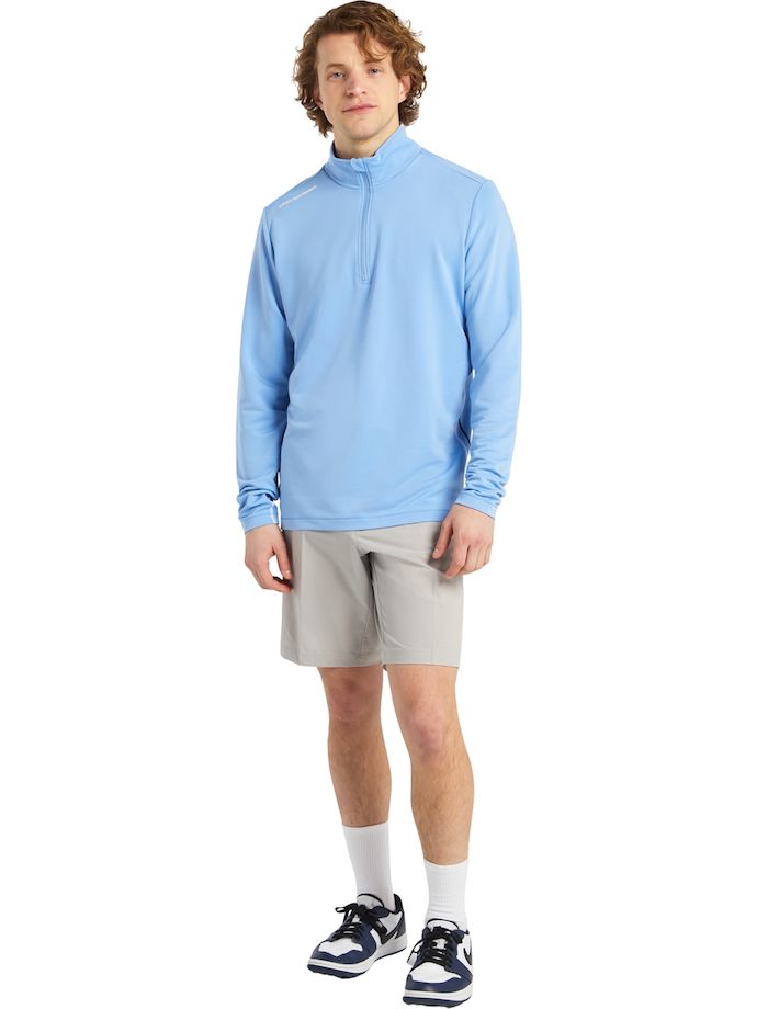 Cross Layer Athletic 1/2-Zip, bleu clair