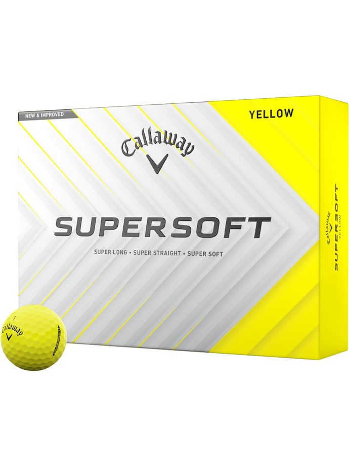 Callaway Balles de golf Supersoft paquet de 12 , jaune