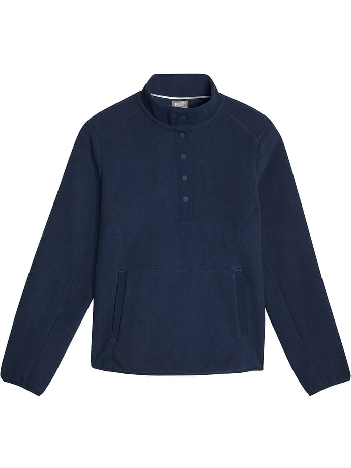 Puma Layer fleece 1/2-button placket, navy