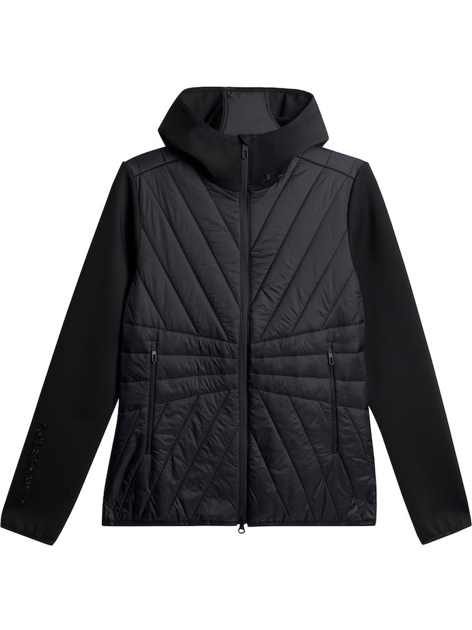 J. LINDEBERG Veste Holma Quilt Hybrid Hood, noir