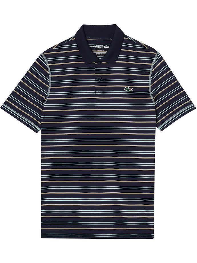 LACOSTE Polo, azul marino/verde/beige