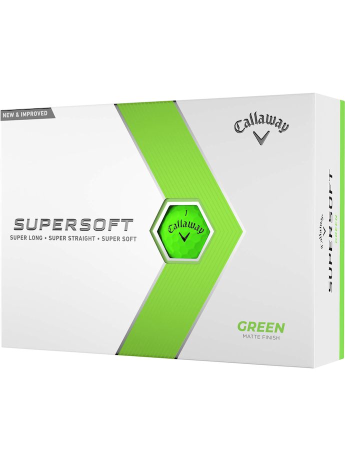 Callaway Pelotas de golf Supersoft 23 - paquete de 12, verde