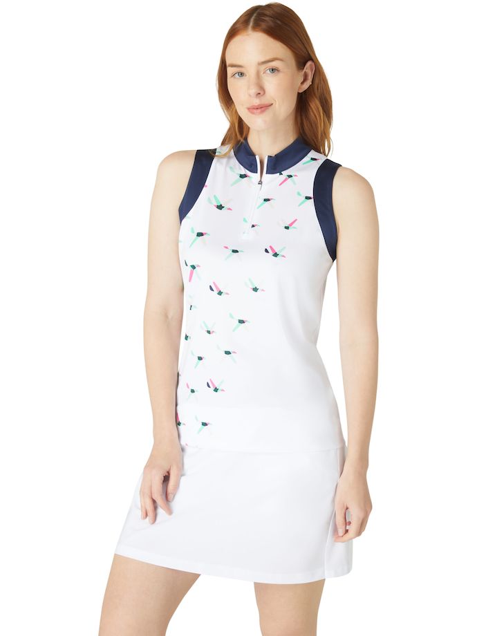 Callaway Polo Birdie, bez rękawów, biały