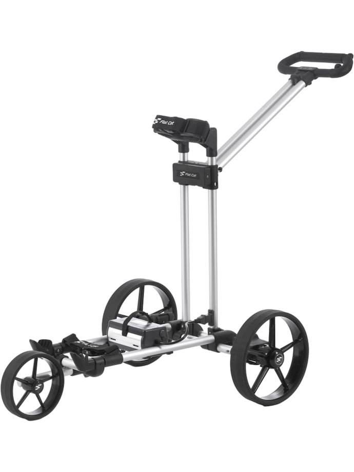 Flat Cat Electric trolley Gear 2.0 Li-Fe 36 hole incl. score and umbrella holder, silver