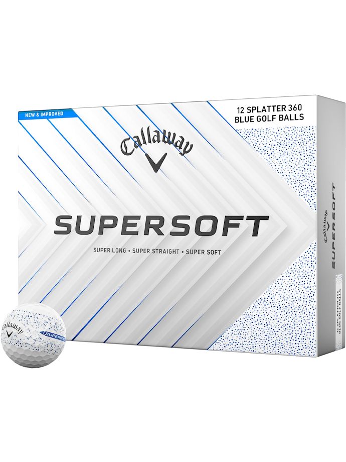 Callaway Golfbolde Supersoft Splatter 360 12-pak , blå