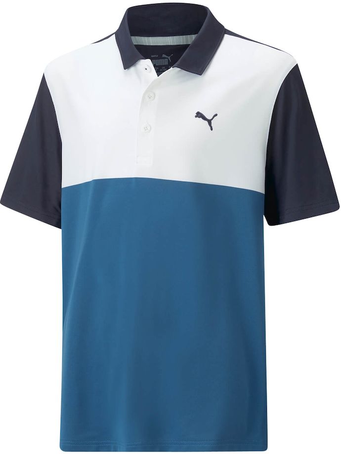 Puma Polo Cloudspun Colorblock, navy/weiß/blau