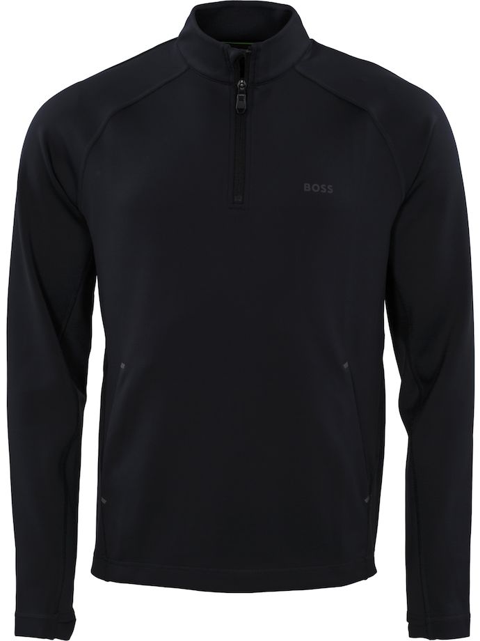 HUGO BOSS Pullover Sweat Active 1/4-Zip, blu scuro