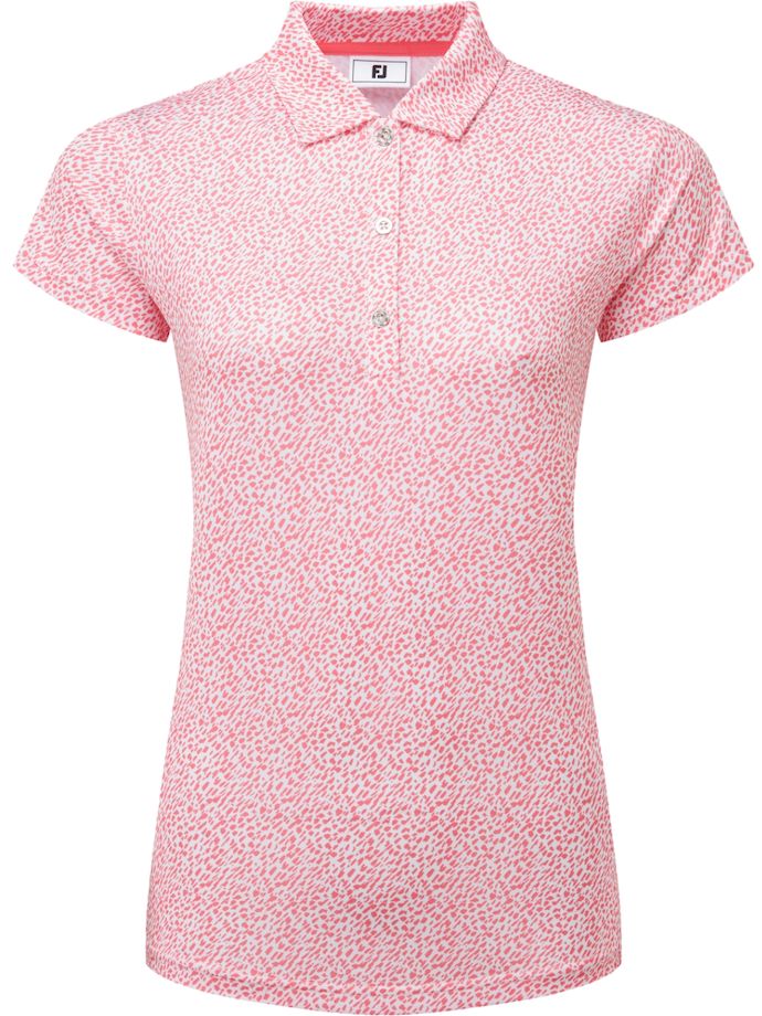 FootJoy Polo à imprimé animalier, rose