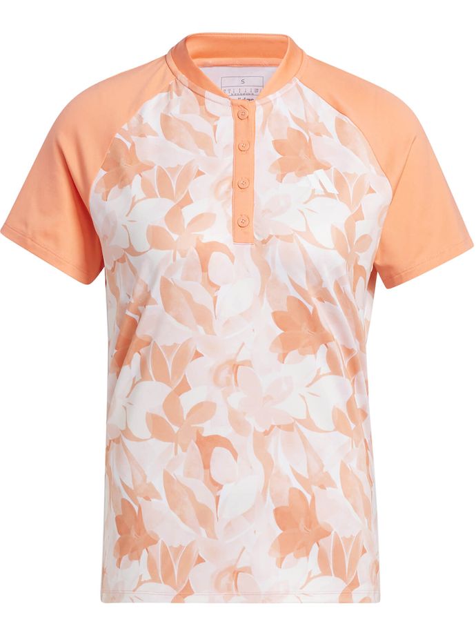 adidas Polo à fleurs, orange/blanc