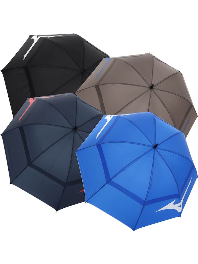 Mizuno Golf Umbrella Tour Twin Canopy, sort/hvid