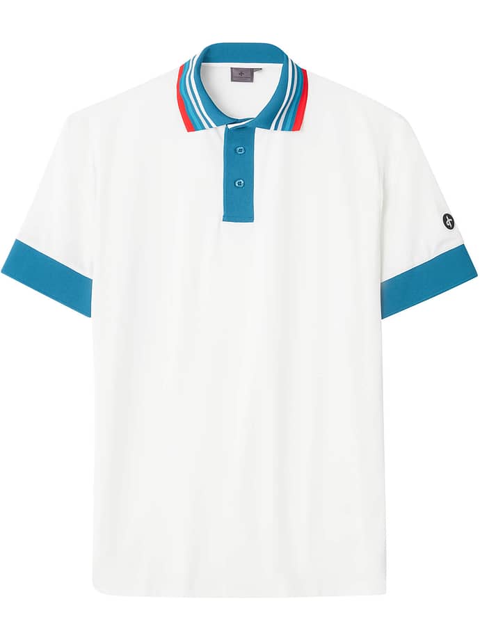 Cross Polo Stripe, bianco/blu