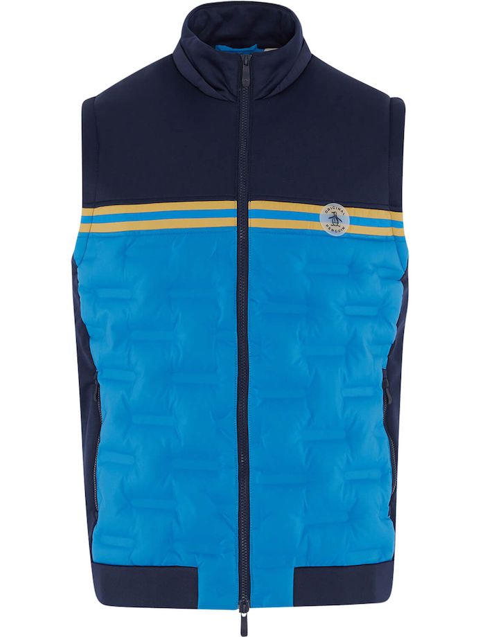 Original Penguin Vest 80s Mixd Media Color Block, blue/black