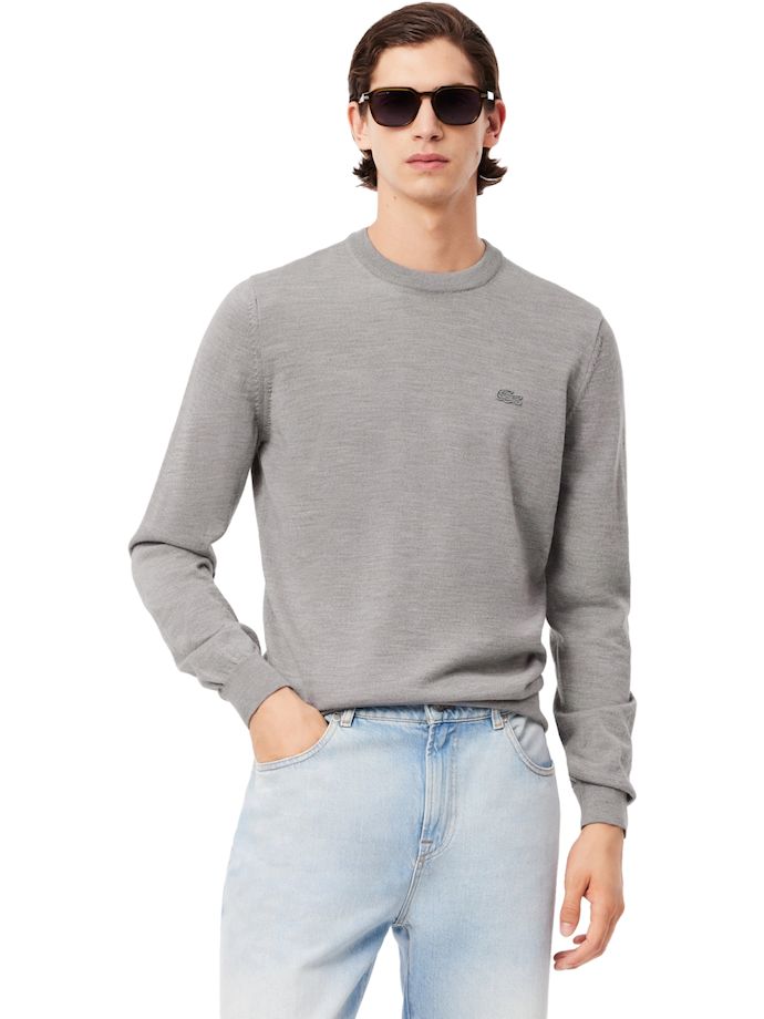 LACOSTE Pullover Classic Crew Neck, grau