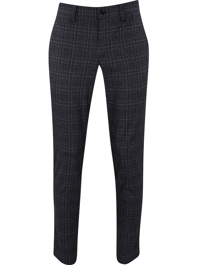 Alberto Trousers Rookie-Jersey Check, beige/navy