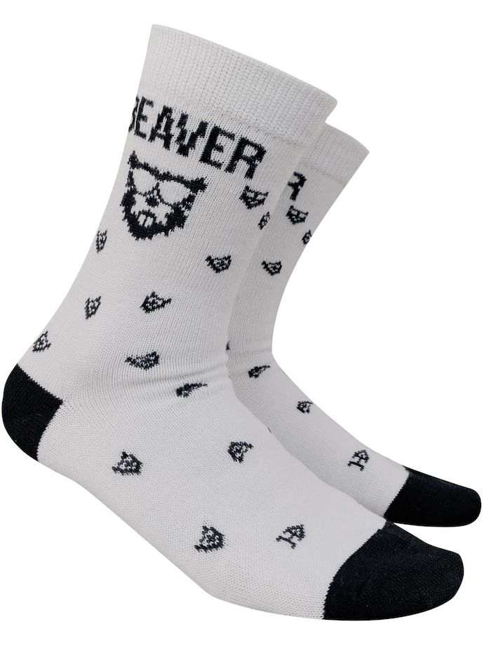 Beaver Golf Chaussettes Mérinos, blanc/noir