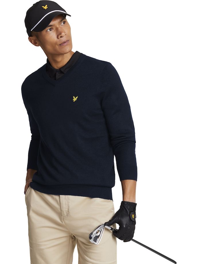 Lyle Scott Trui met V-hals, marine