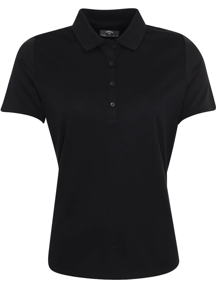 Callaway Poloshirt Swing Tech Solid, kurzarm, schwarz