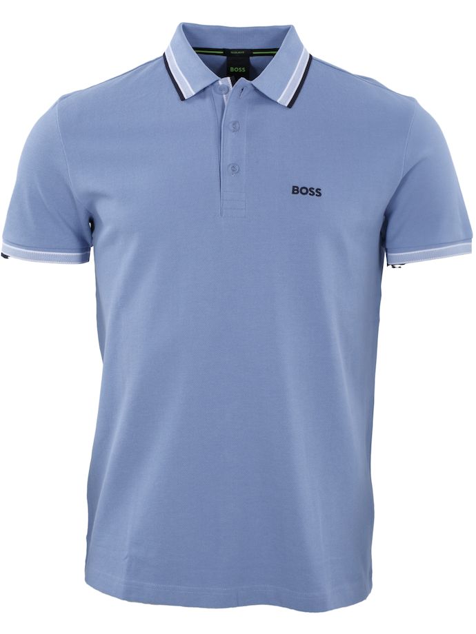 HUGO BOSS Polo Paddy, blu-grigio