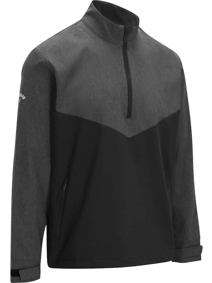 Callaway Layer Heathered Wind 1/4-Zip, schwarz/grau