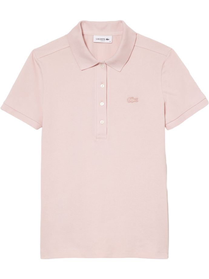 LACOSTE Polo clásico de piqué de algodón, rosa